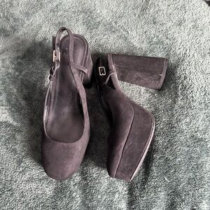 Elegant Black Women's Block Heel Shoes